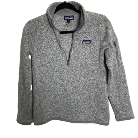 PATAGONIA better sweater quarter zip grey size small - Picture 1 of 4